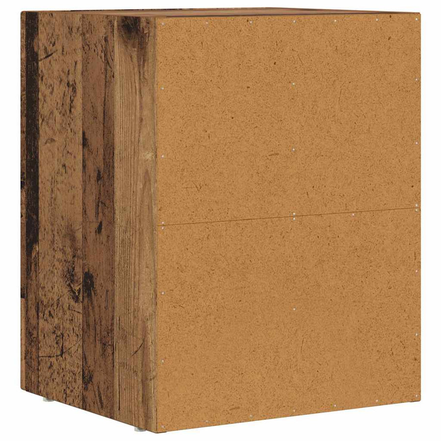 Nachtkastje 2 pcs Oudhout 40 x 35 x 50 cm Bewerkt hout