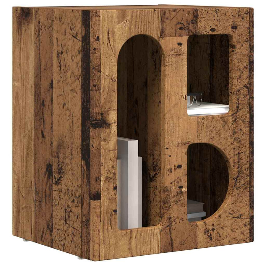Nachtkastje 2 pcs Oudhout 40 x 35 x 50 cm Bewerkt hout