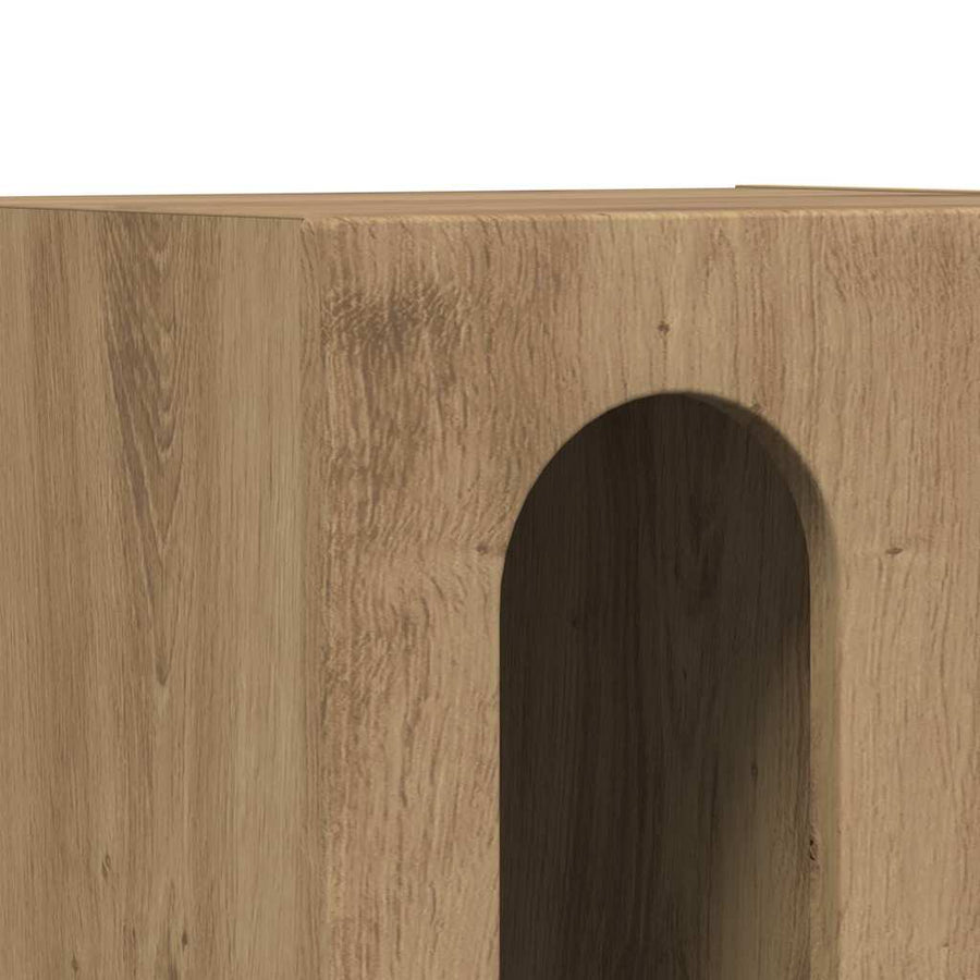 Nachtkastje Artisan Eiken 40 x 35 x 50 cm Bewerkt hout