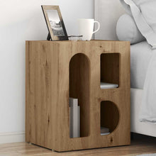 Nachtkastje Artisan Eiken 40 x 35 x 50 cm Bewerkt hout