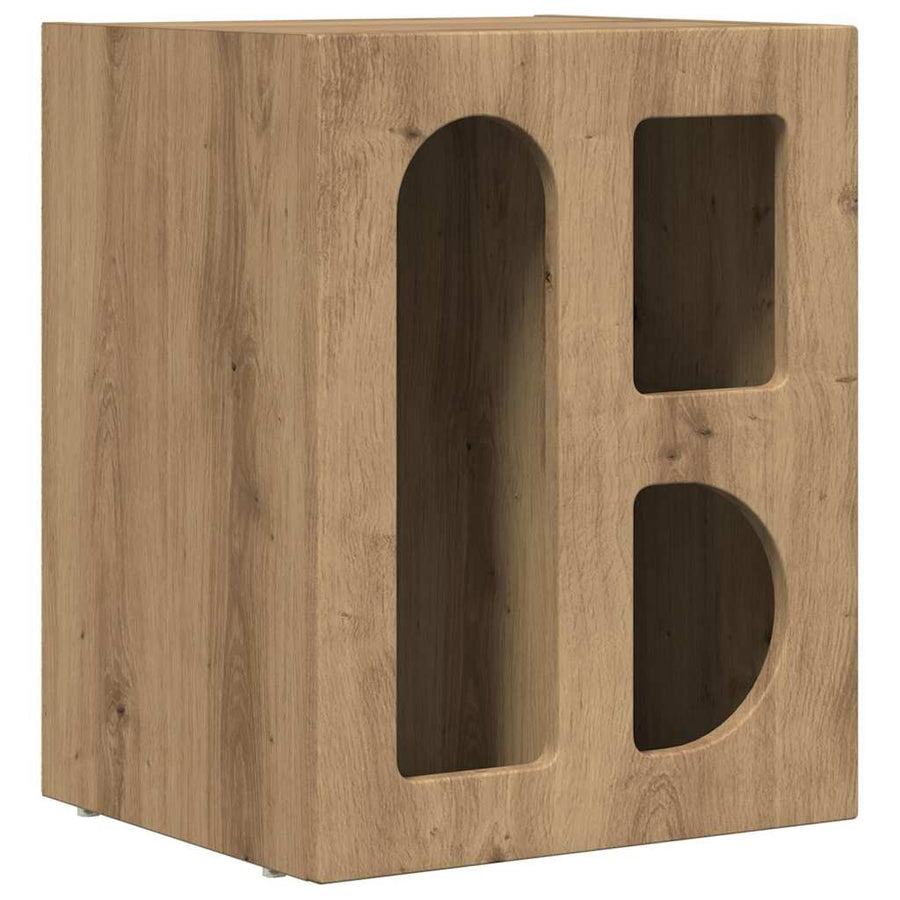 Nachtkastje Artisan Eiken 40 x 35 x 50 cm Bewerkt hout