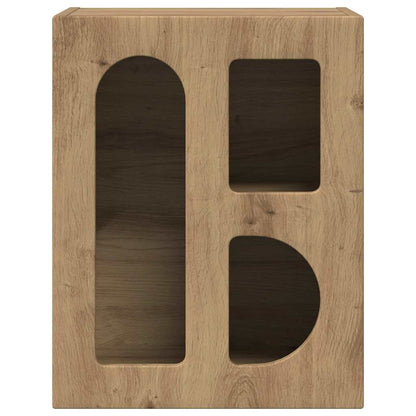 Nachtkastje Artisan Eiken 40 x 35 x 50 cm Bewerkt hout