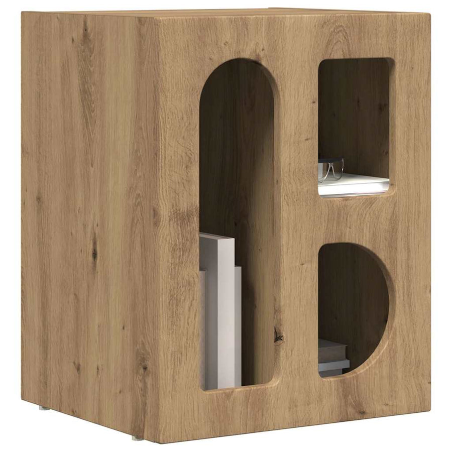 Nachtkastje Artisan Eiken 40 x 35 x 50 cm Bewerkt hout
