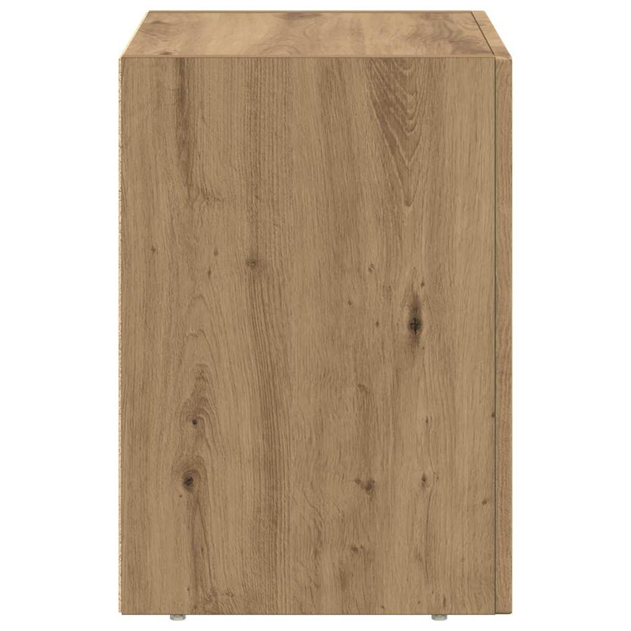 Nachtkastje 2 pcs Artisan Eiken 40 x 35 x 50 cm Bewerkt hout
