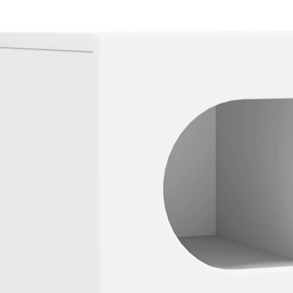 TV-kast Wit 100 x 35 x 40 cm Bewerkt hout