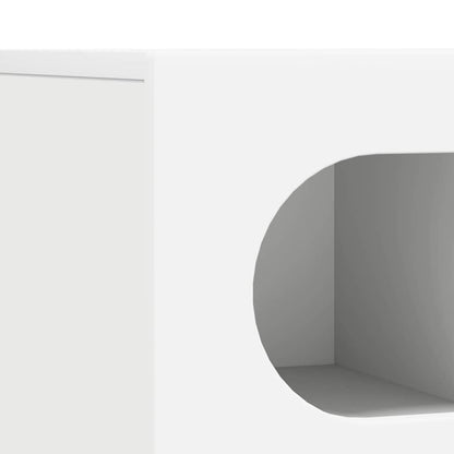 TV-kast Wit 100 x 35 x 40 cm Bewerkt hout