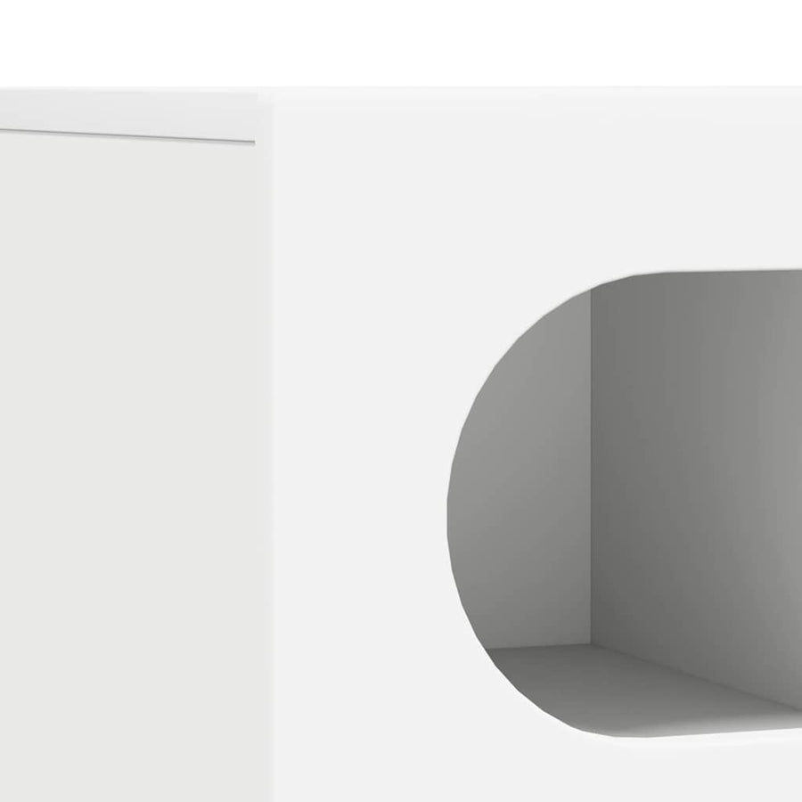 TV-kast Wit 100 x 35 x 40 cm Bewerkt hout