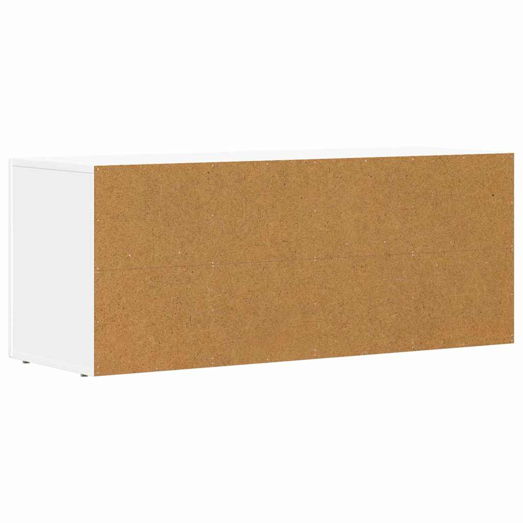 TV-kast Wit 100 x 35 x 40 cm Bewerkt hout