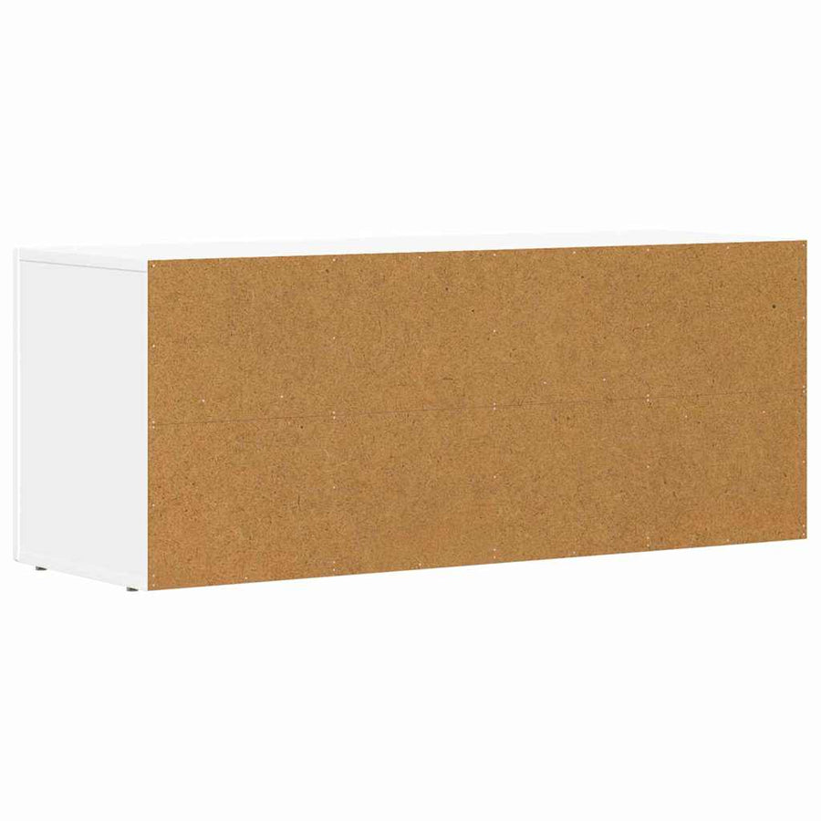 TV-kast Wit 100 x 35 x 40 cm Bewerkt hout