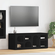 TV-kast 100x35x40 cm bewerkt hout zwart