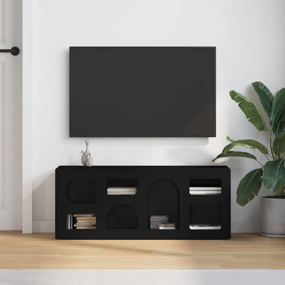 TV-kast Zwart 100 x 35 x 40 cm Bewerkt hout