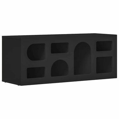 TV-kast Zwart 100 x 35 x 40 cm Bewerkt hout