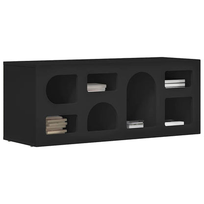 TV-kast Zwart 100 x 35 x 40 cm Bewerkt hout