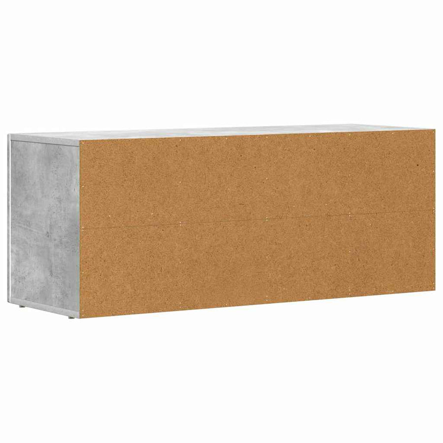 TV-kast Beton Grijs 100 x 35 x 40 cm Bewerkt hout