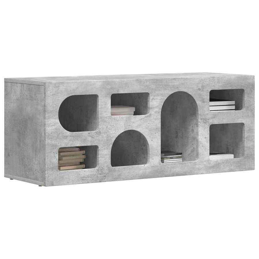 TV-kast Beton Grijs 100 x 35 x 40 cm Bewerkt hout