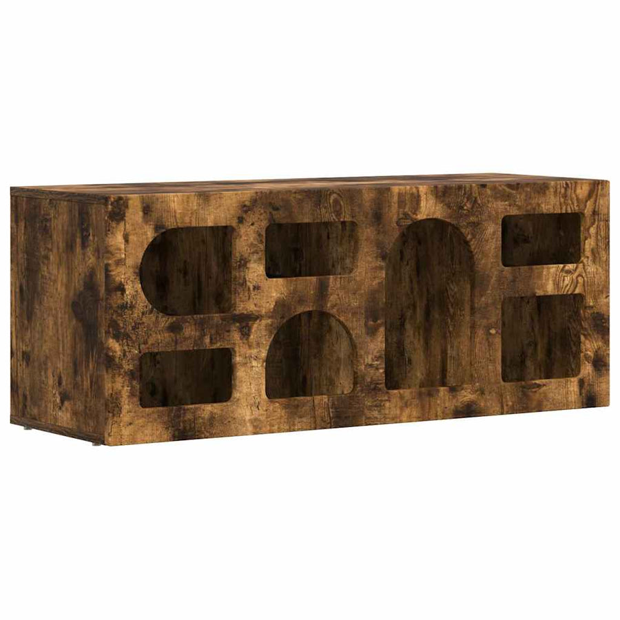 TV-kast Gerookt eiken 100 x 35 x 40 cm Bewerkt hout