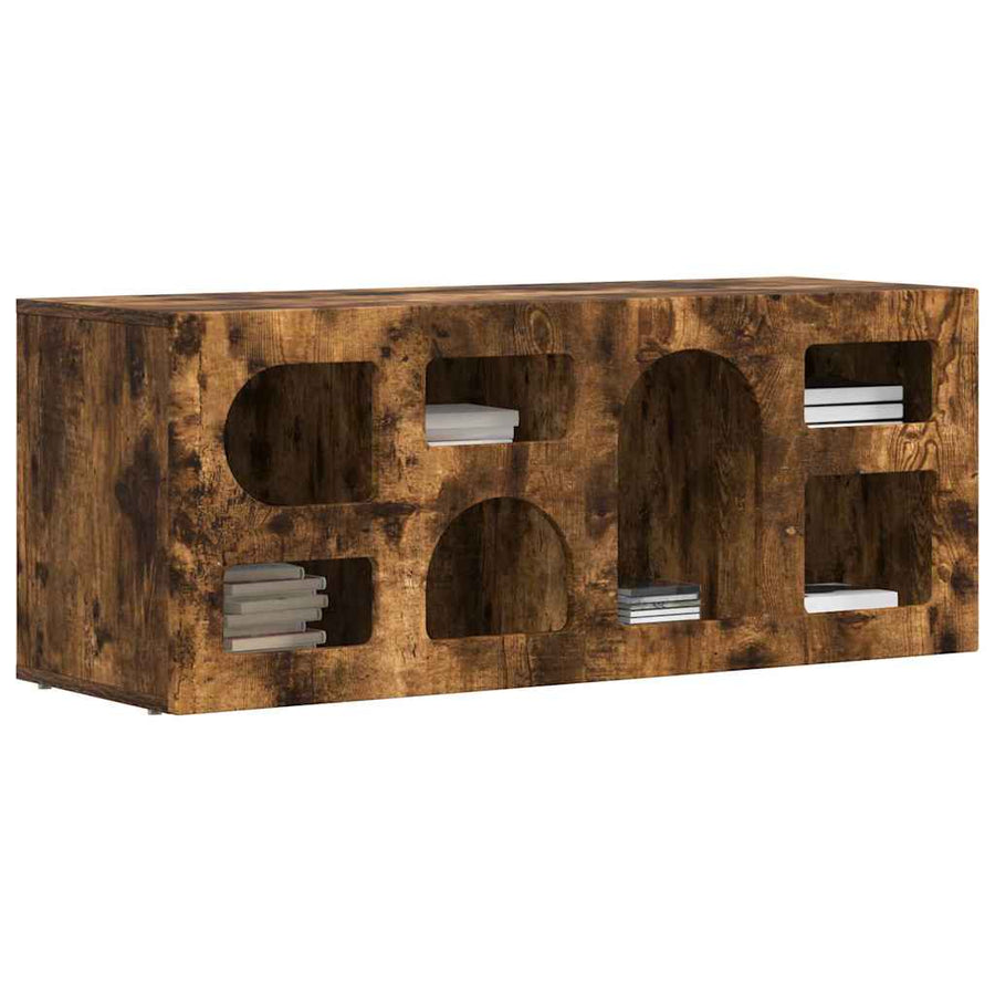 TV-kast Gerookt eiken 100 x 35 x 40 cm Bewerkt hout