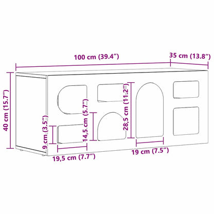 TV-kast Grijs Sonoma 100 x 35 x 40 cm Bewerkt hout