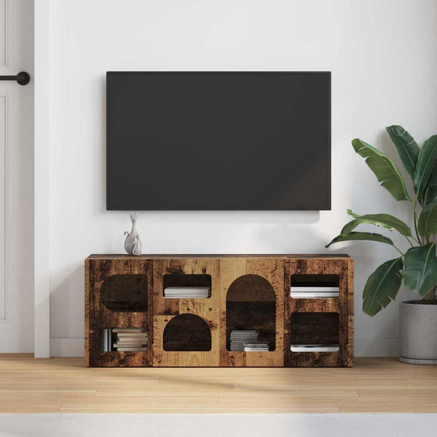 TV-kast Oudhout 100 x 35 x 40 cm Bewerkt hout