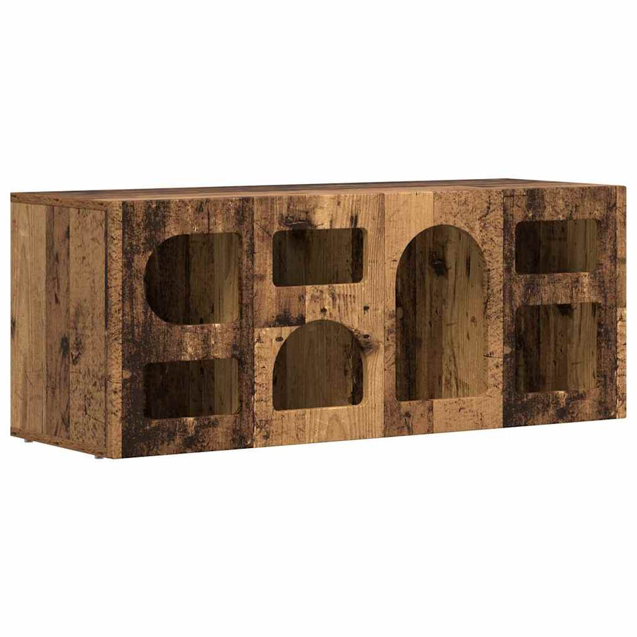 TV-kast Oudhout 100 x 35 x 40 cm Bewerkt hout
