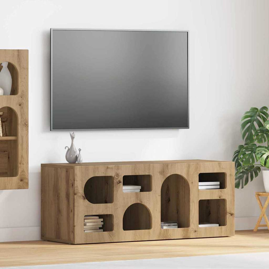 TV-kast Artisan Eiken 100 x 35 x 40 cm Bewerkt hout