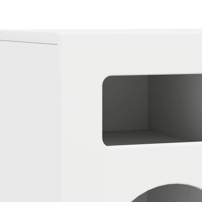 TV-kast Wit 80 x 35 x 40 cm Bewerkt hout