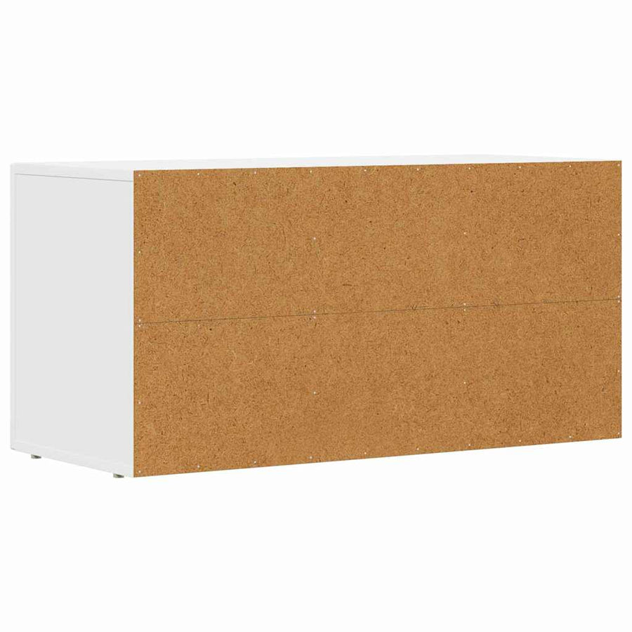 TV-kast Wit 80 x 35 x 40 cm Bewerkt hout