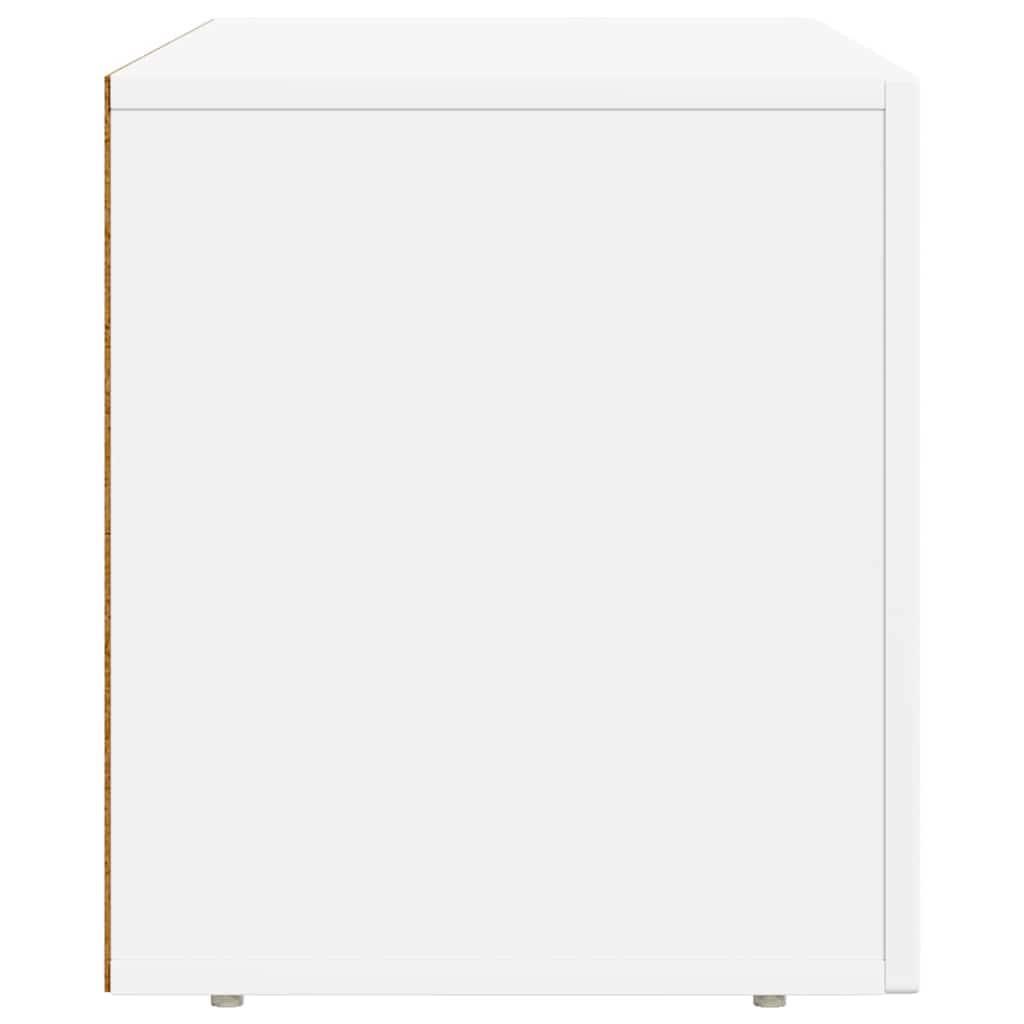 TV-kast Wit 80 x 35 x 40 cm Bewerkt hout