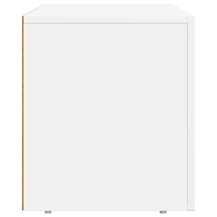 TV-kast Wit 80 x 35 x 40 cm Bewerkt hout