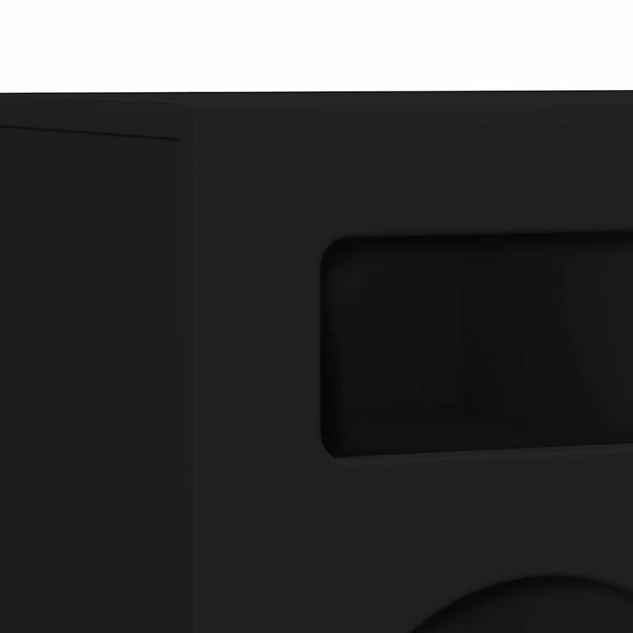 TV-kast Zwart 80 x 35 x 40 cm Bewerkt hout