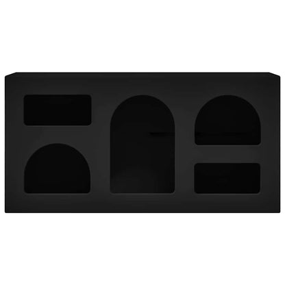 TV-kast Zwart 80 x 35 x 40 cm Bewerkt hout