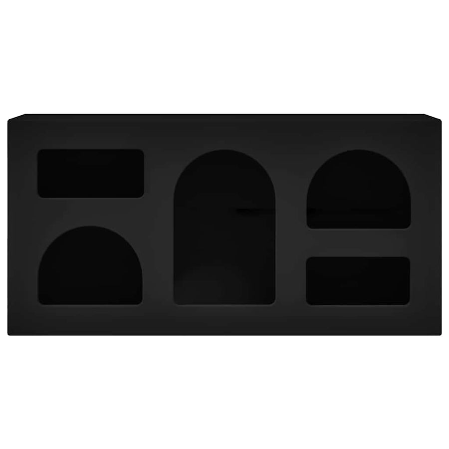 TV-kast Zwart 80 x 35 x 40 cm Bewerkt hout