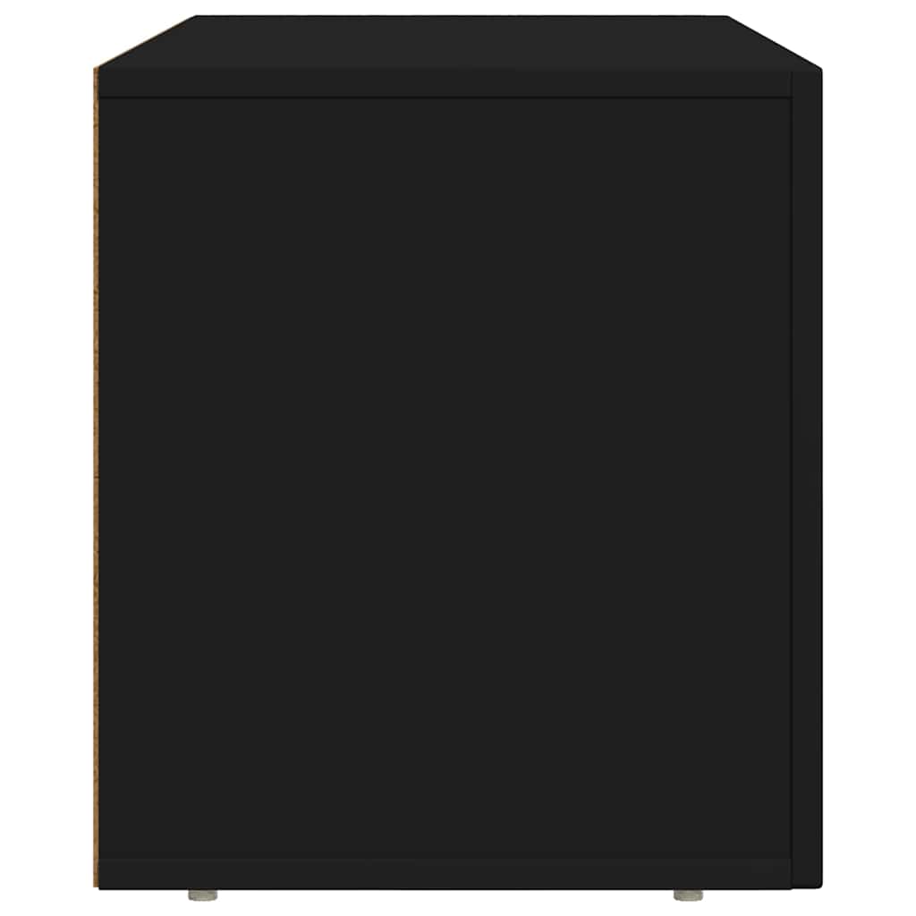TV-kast Zwart 80 x 35 x 40 cm Bewerkt hout