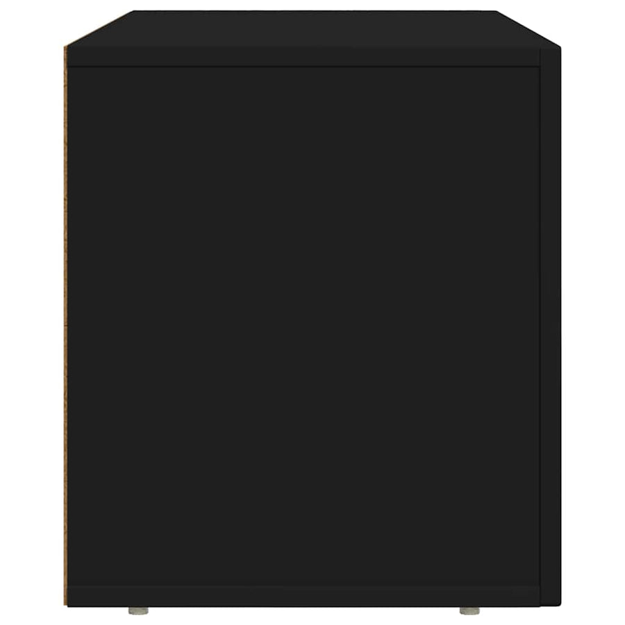 TV-kast Zwart 80 x 35 x 40 cm Bewerkt hout