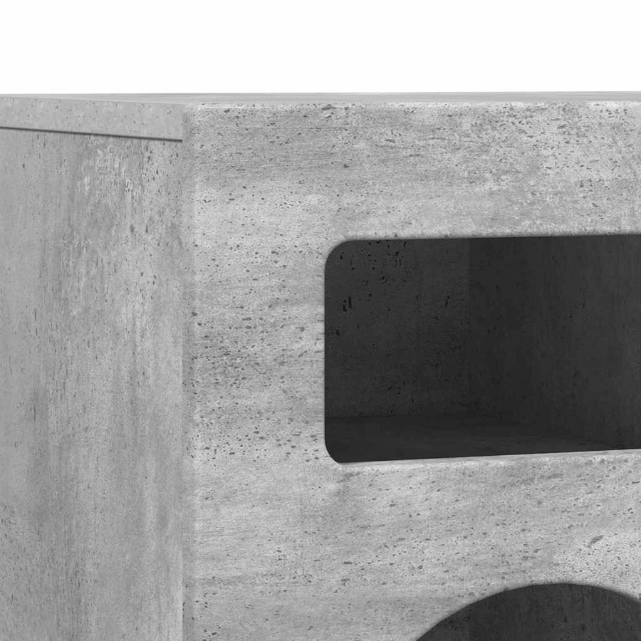 TV-kast Beton Grijs 80 x 35 x 40 cm Bewerkt hout