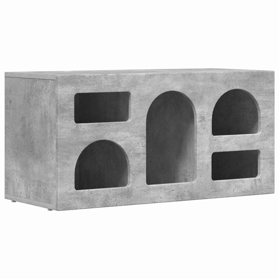 TV-kast Beton Grijs 80 x 35 x 40 cm Bewerkt hout
