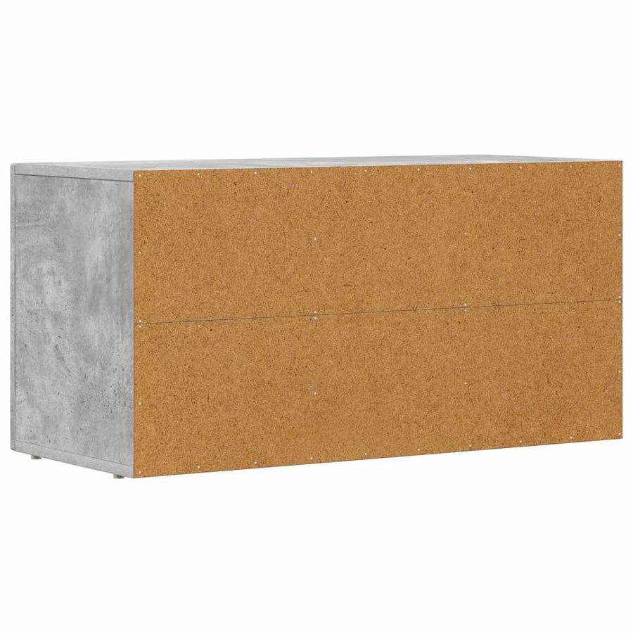 TV-kast Beton Grijs 80 x 35 x 40 cm Bewerkt hout