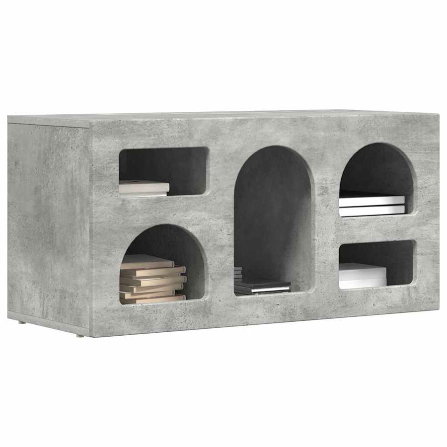 TV-kast Beton Grijs 80 x 35 x 40 cm Bewerkt hout