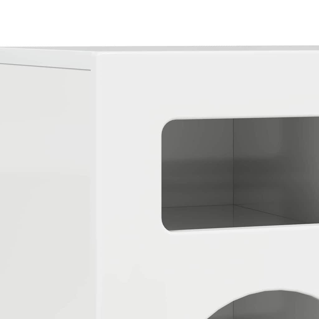 TV-kast Hoogglans wit 80 x 35 x 40 cm Bewerkt hout