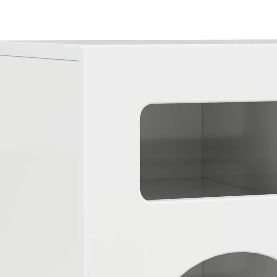 TV-kast Hoogglans wit 80 x 35 x 40 cm Bewerkt hout