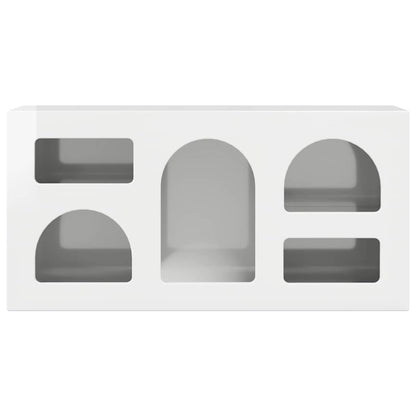 TV-kast Hoogglans wit 80 x 35 x 40 cm Bewerkt hout