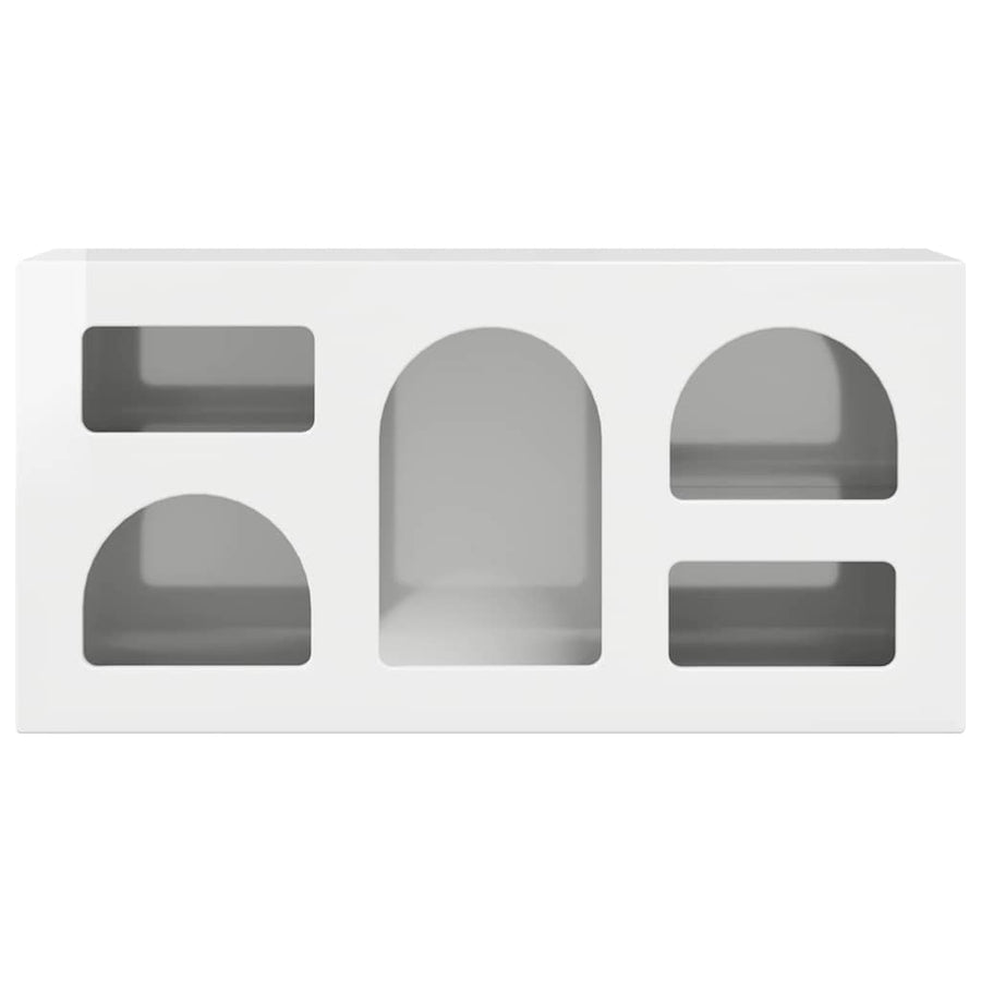 TV-kast Hoogglans wit 80 x 35 x 40 cm Bewerkt hout