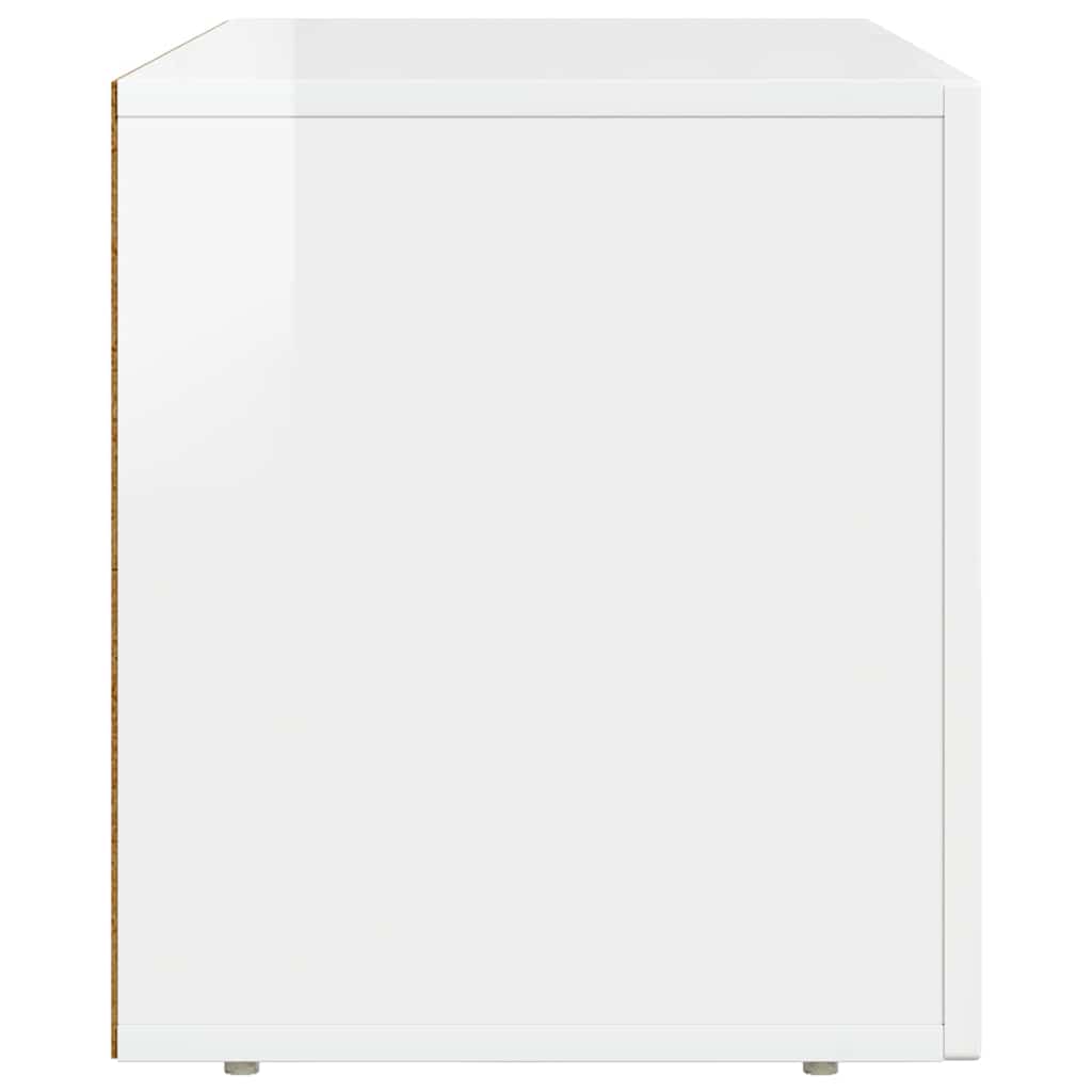 TV-kast Hoogglans wit 80 x 35 x 40 cm Bewerkt hout