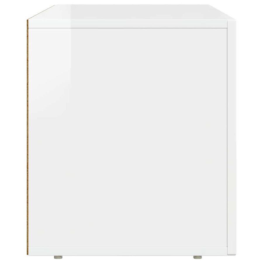 TV-kast Hoogglans wit 80 x 35 x 40 cm Bewerkt hout
