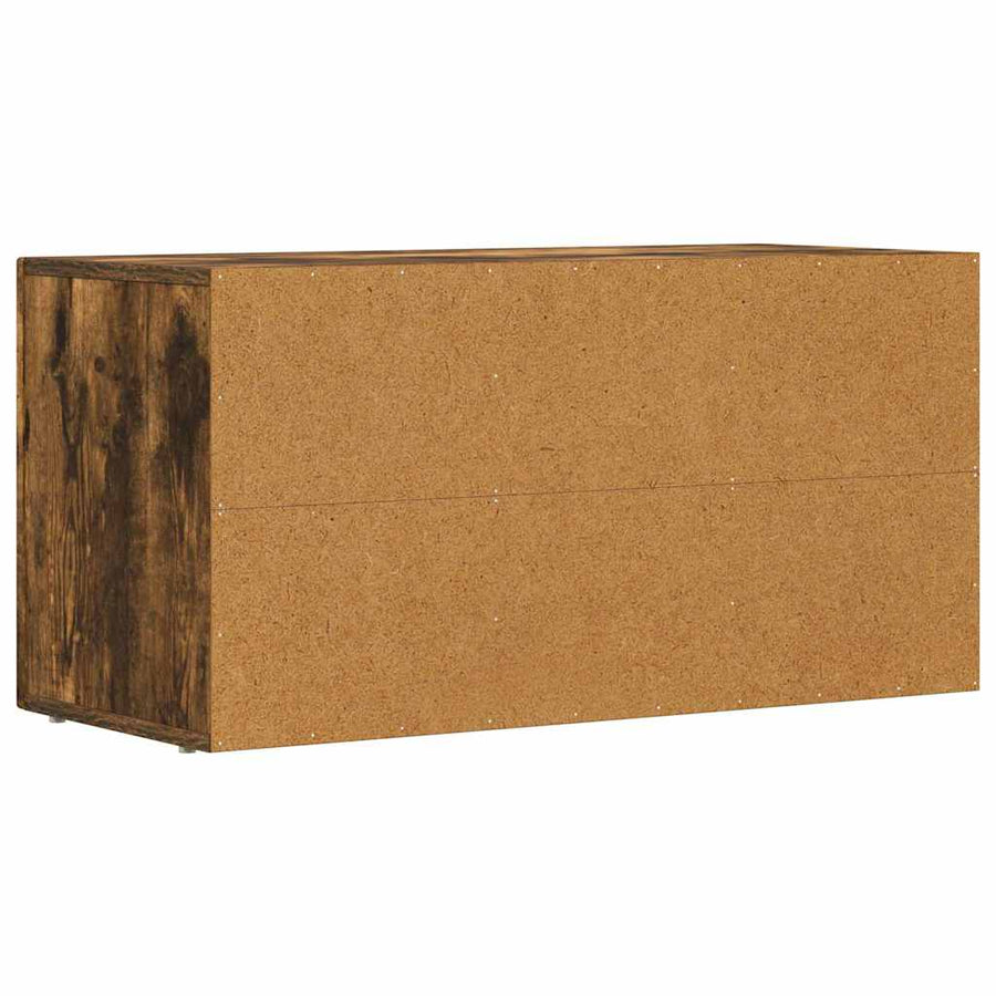 TV-kast Gerookt eiken 80 x 35 x 40 cm Bewerkt hout
