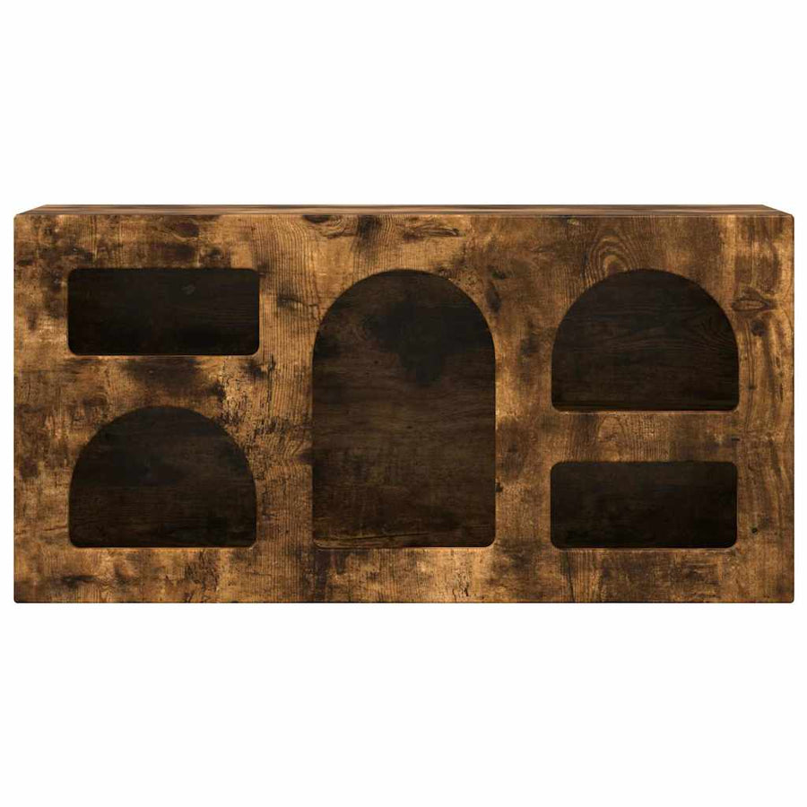 TV-kast Gerookt eiken 80 x 35 x 40 cm Bewerkt hout