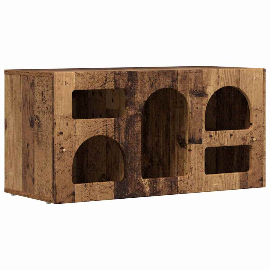 TV-kast Oudhout 80 x 35 x 40 cm Bewerkt hout