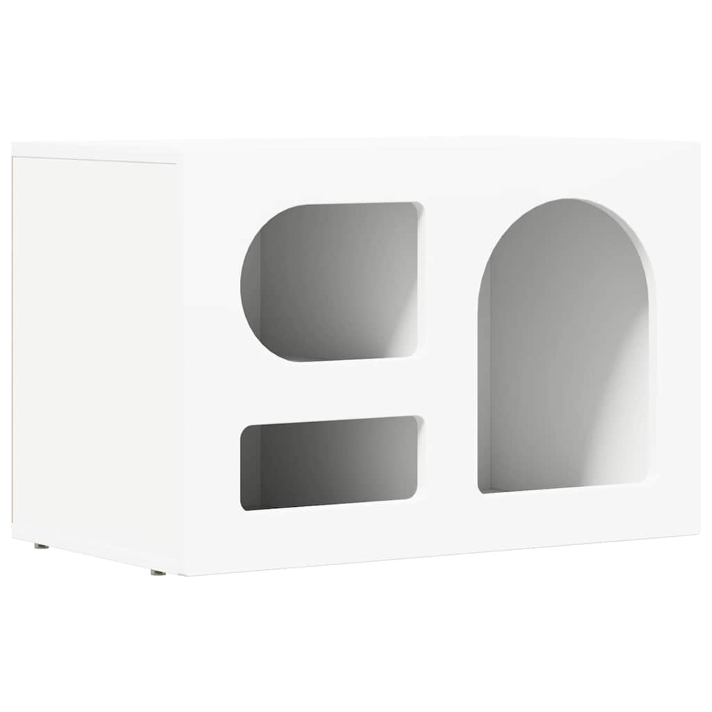 TV-kast Wit 60 x 35 x 40 cm Bewerkt hout