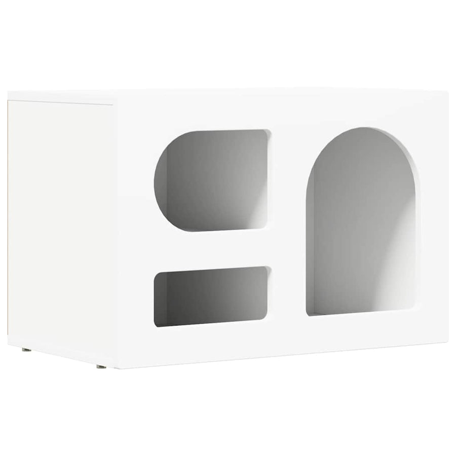 TV-kast Wit 60 x 35 x 40 cm Bewerkt hout
