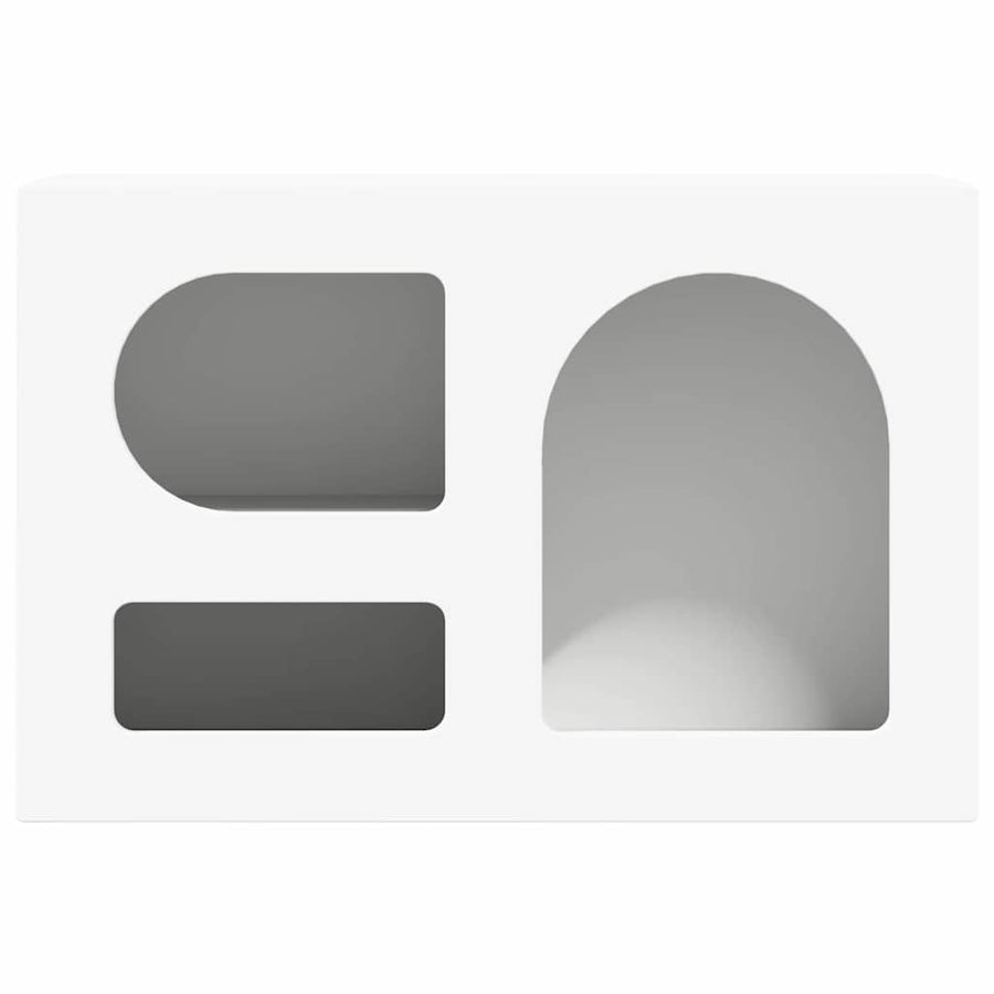 TV-kast Wit 60 x 35 x 40 cm Bewerkt hout